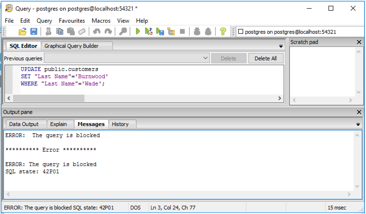 SecurityRule BlockingResult